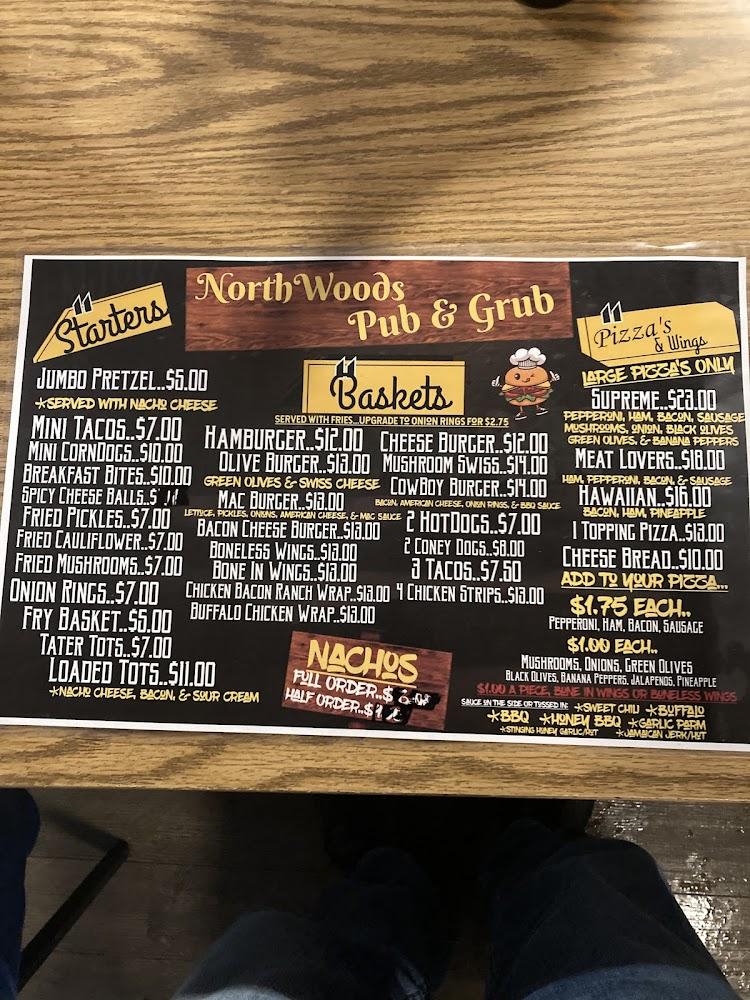 Northwoods Pub & Grub Menu image 2